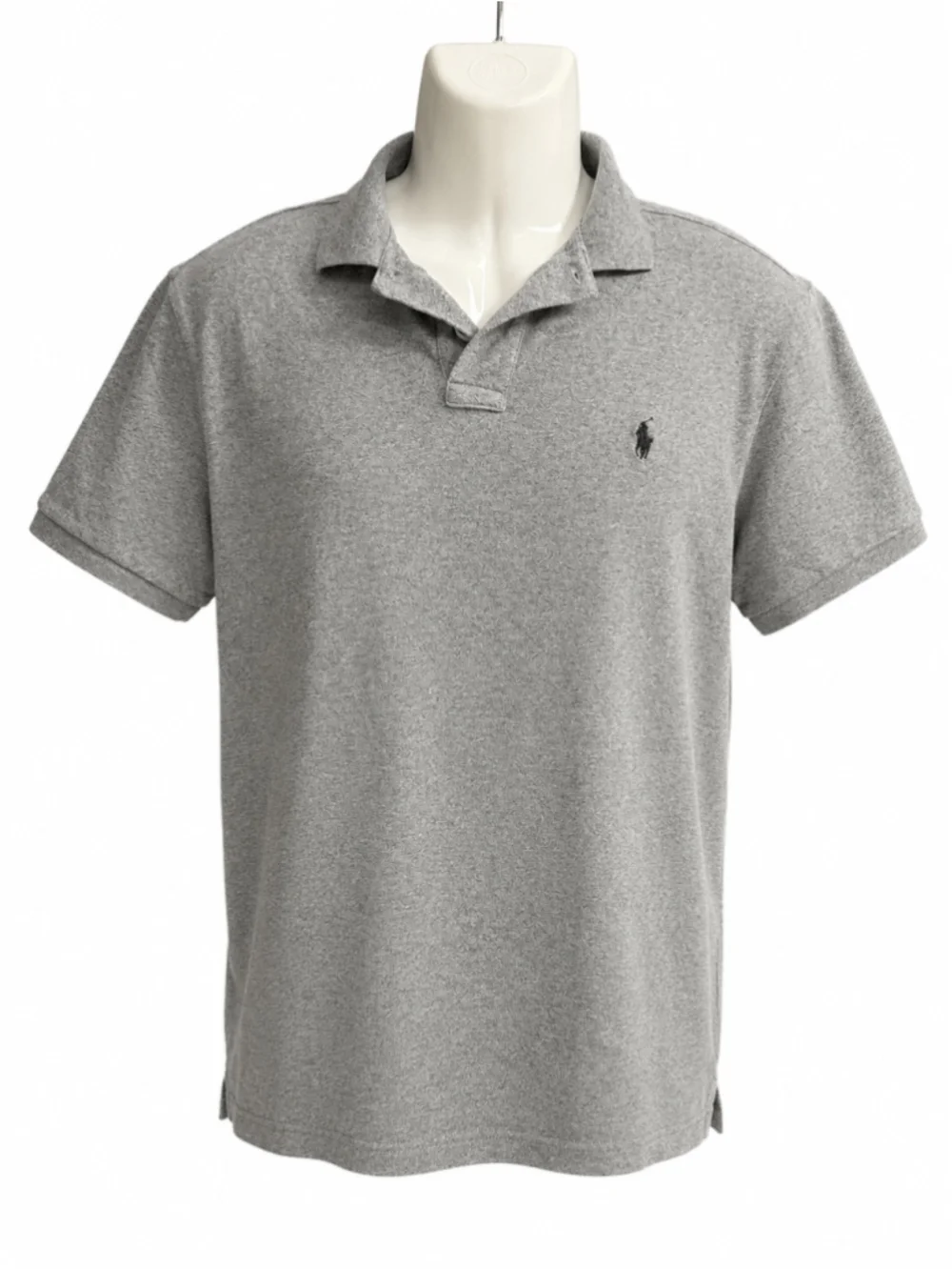 Men's Polo Ralph Lauren Custom Slim Fit Polo Shirt XL Grey Black